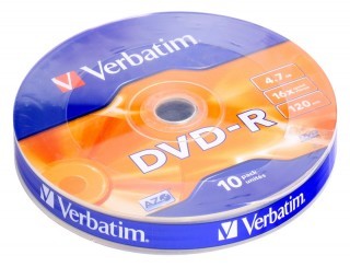 Диск DVD-R 4.7Gb Shrink Wrap 10 шт. (Verbatim) 16x