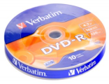 Диск DVD-R 4.7Gb Shrink Wrap 10 шт. (Verbatim) 16x