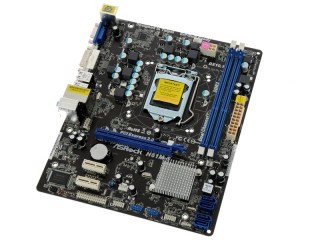 Плата ASRock LGA1155 H61M-S H61 2xDDR3-1333 PCI-E DVI/DSub 6ch 4xSATA LAN mATX